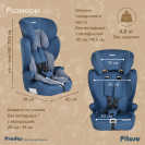 Pituso Удерживающее устройство для детей 9-36 кг Prados Jeans/ light grey /Джинс/св-сер (2шт/уп) R50