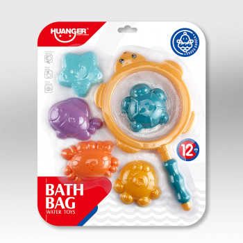 HAUNGER Набор игрушек для ванной 6 шт.МОРСКОЙ (блистер) (в кор.48 шт) HE0229