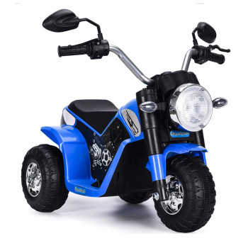 ZHEHUA Электромотоцикл 6V/4,5Ah*1,20W*1,колеса пластик,свет,муз.,кож.сид.,72х57х56 см,Синий/BLUE 916