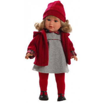 LLORENS: Кукла Мартина 40см, блондинка в красном пальто