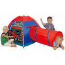 Детская палатка «Гараж» с туннелем, сине-красный