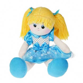 Кукла Голубичка с двумя хвостиками, 30 см