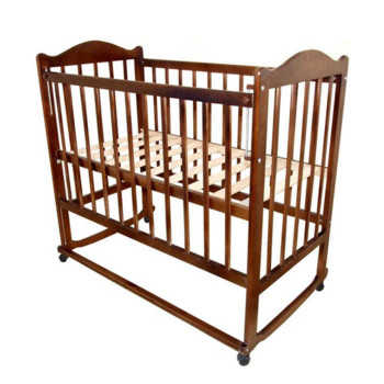 Кровать детская Мой малыш 5 колесо-качалка орех
